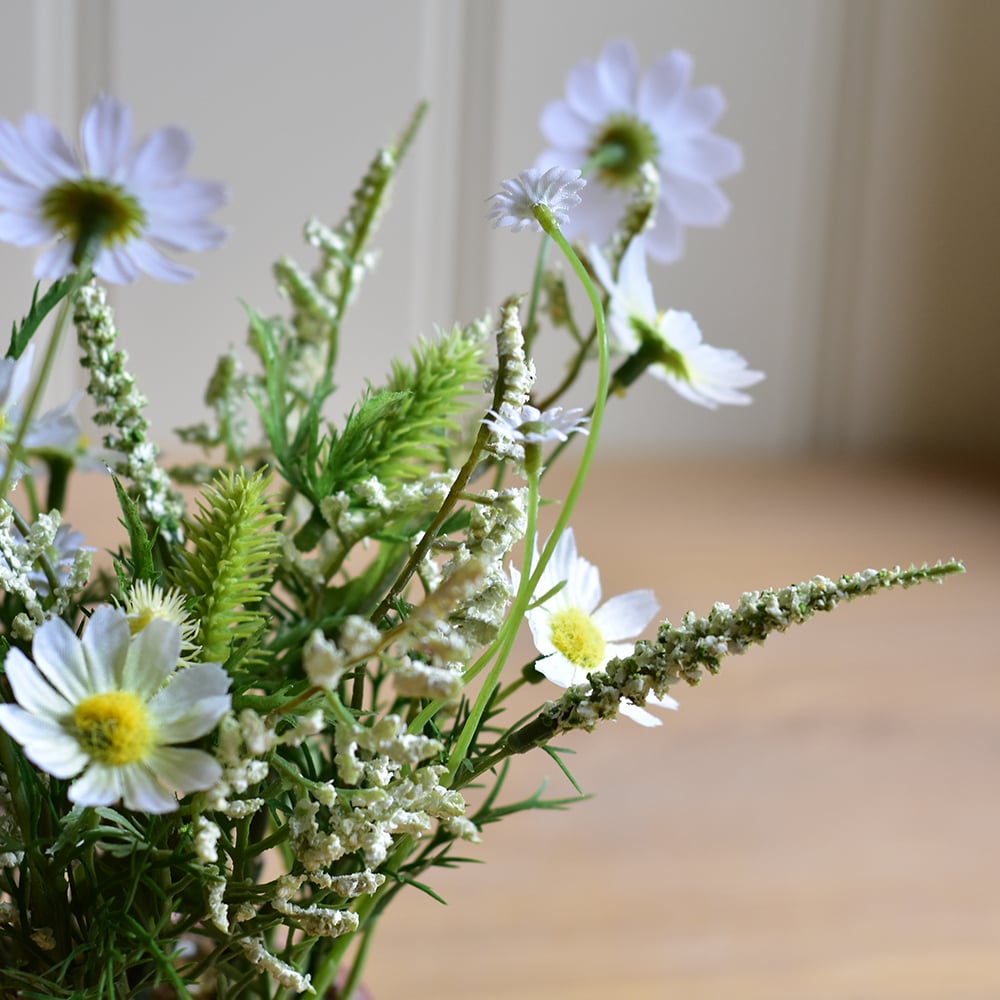Wildflowers in Pot White - RUTHERFORD & Co