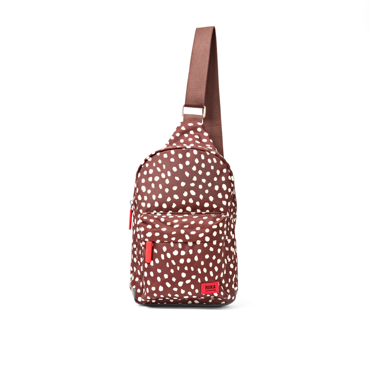 Willesden Sling Bag in Brown Dot - Large - RUTHERFORD & Co