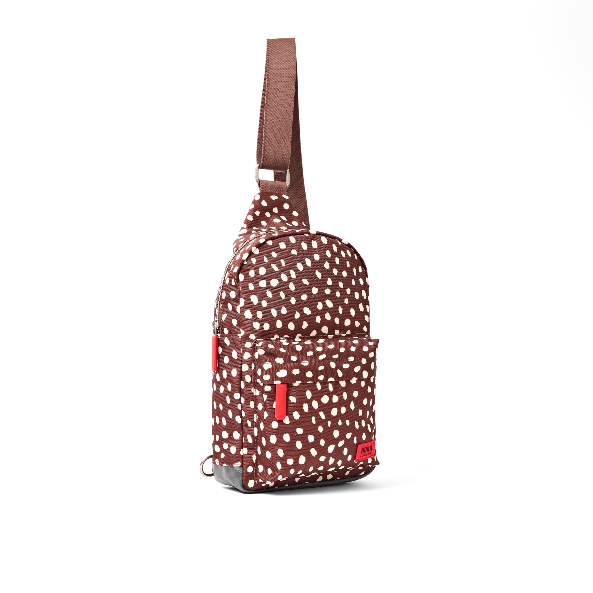 Willesden Sling Bag in Brown Dot - Large - RUTHERFORD & Co