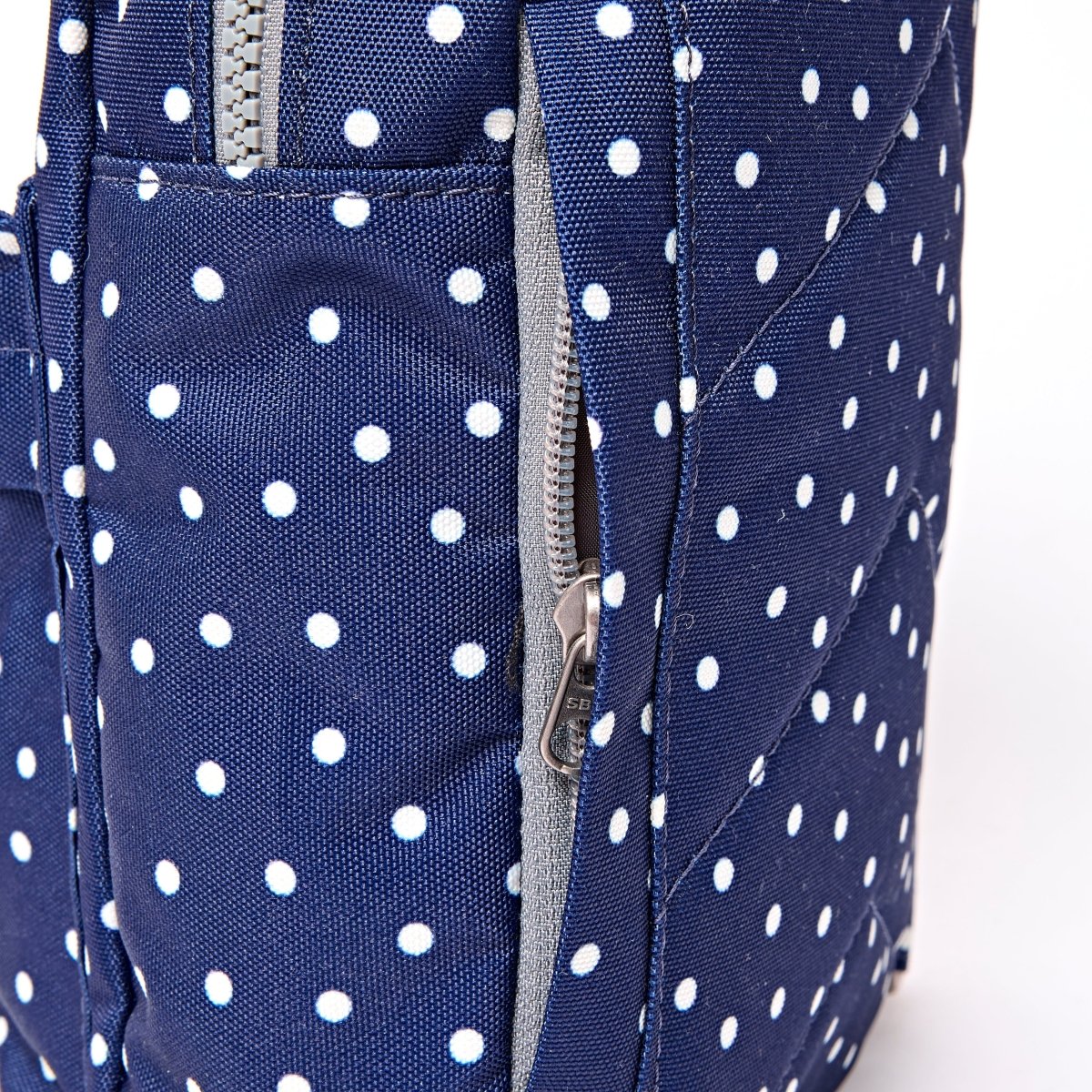 Willesden Sling Bag in Navy Polka Dot - RUTHERFORD & Co