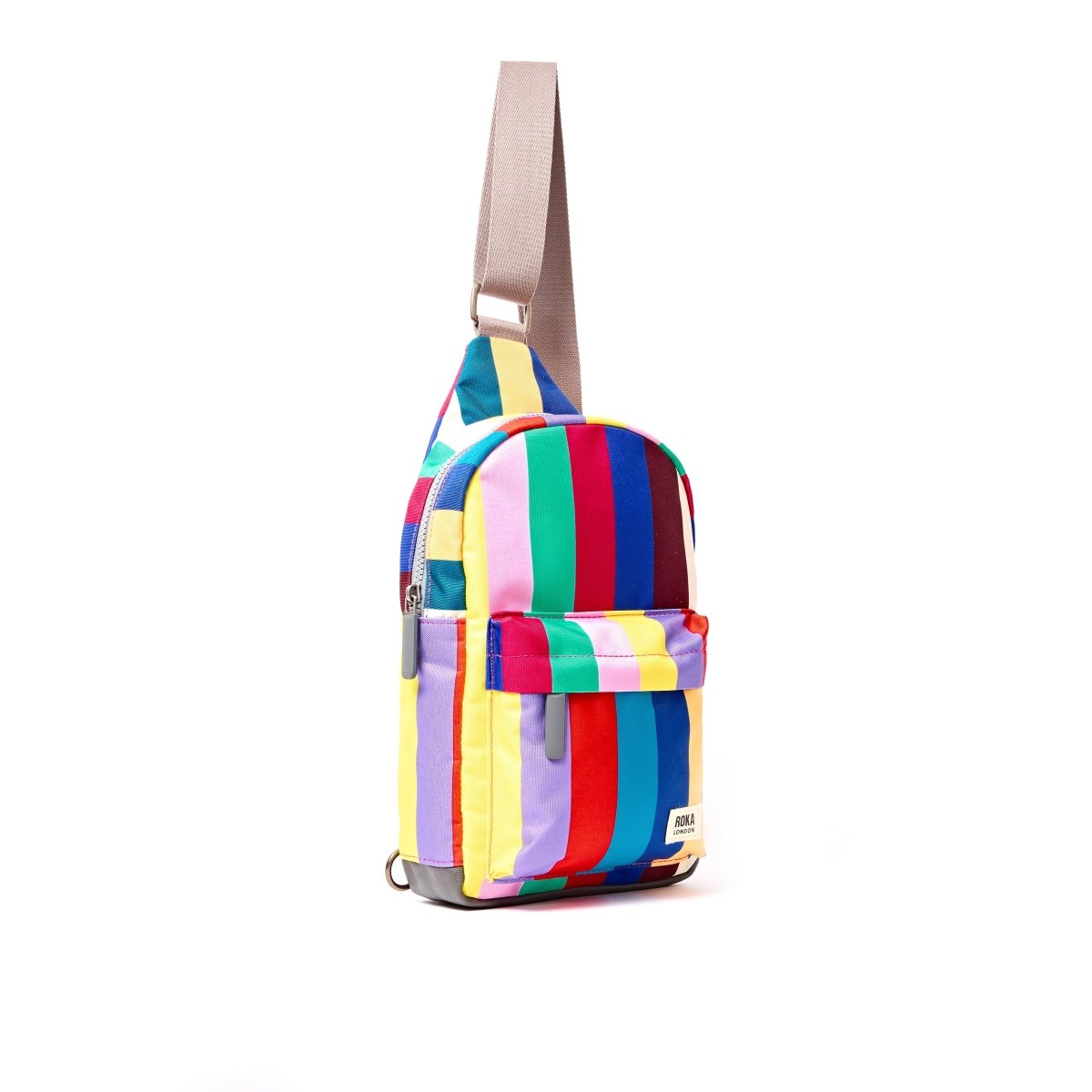 Willesden Sling Bag in Wide Multi Stripe - RUTHERFORD & Co
