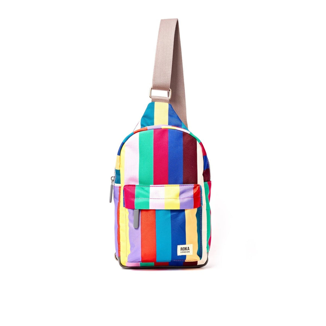 Willesden Sling Bag in Wide Multi Stripe - RUTHERFORD & Co