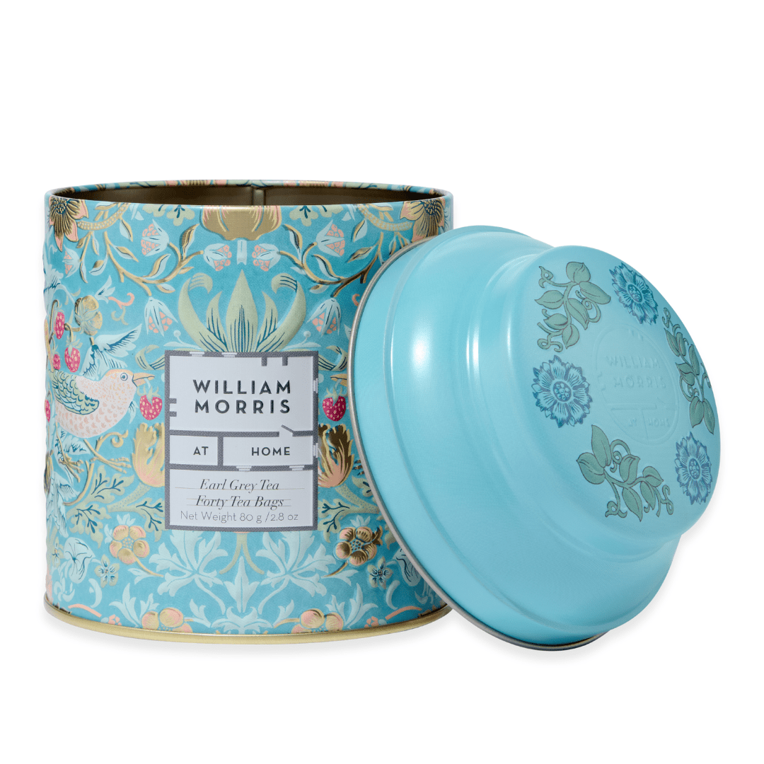 William Morris At Home Earl Grey, Tin of 40x Tea Bags - RUTHERFORD & Co