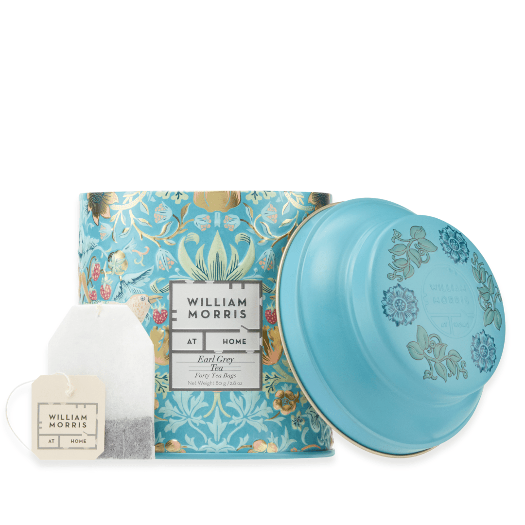 William Morris At Home Earl Grey, Tin of 40x Tea Bags - RUTHERFORD & Co