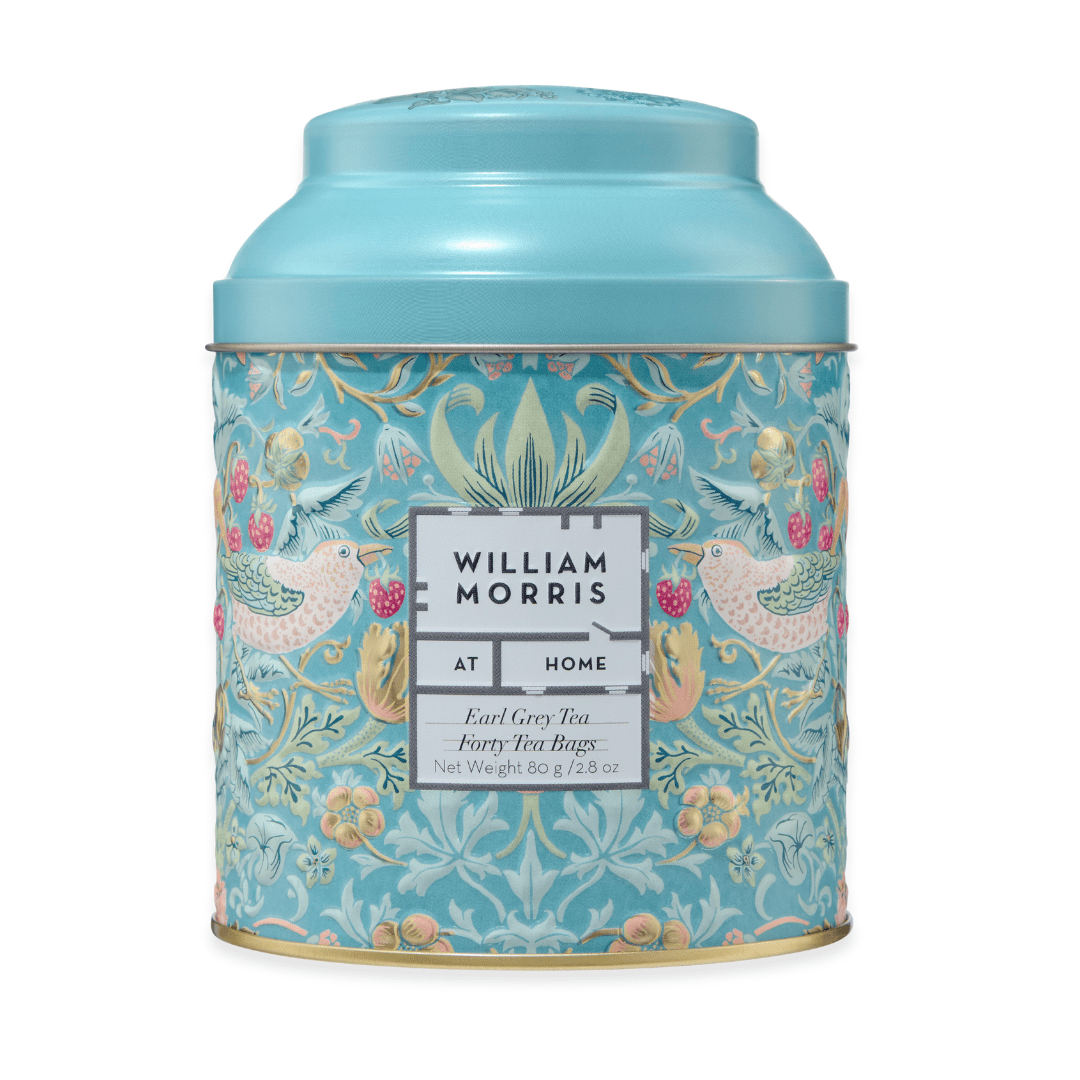 William Morris At Home Earl Grey, Tin of 40x Tea Bags - RUTHERFORD & Co