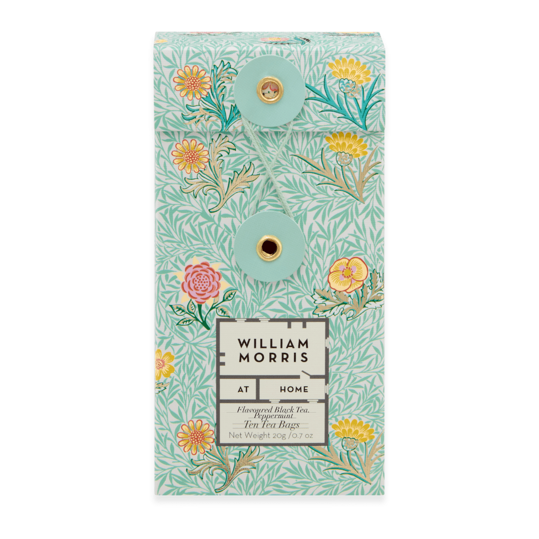 William Morris At Home Flavoured Black Tea Peppermint, 10x Tea Bags - RUTHERFORD & Co