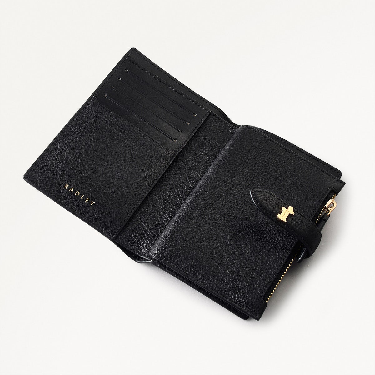 Willis Street Leather Medium Bifold Wallet in Black - RUTHERFORD & Co