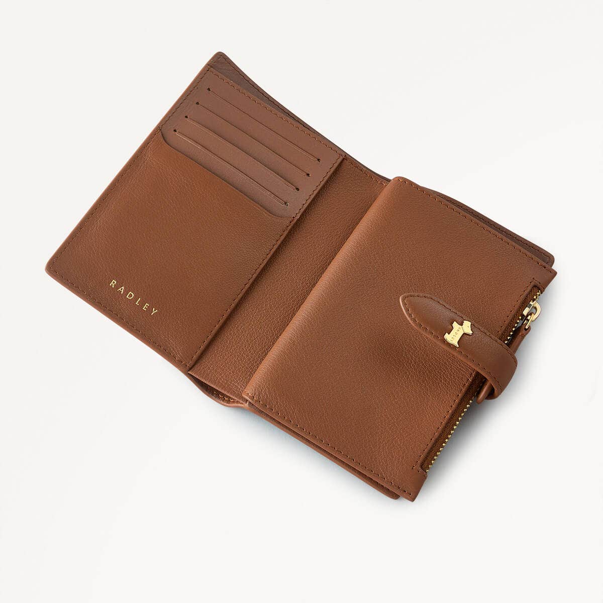 Willis Street Leather Medium Bifold Wallet in Saddle - RUTHERFORD & Co