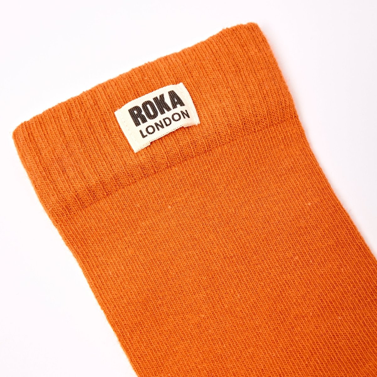 Wimbledon Crew Socks for Men in Burnt Orange - RUTHERFORD & Co