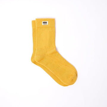 Wimbledon Crew Socks for Men in Corn - RUTHERFORD & Co