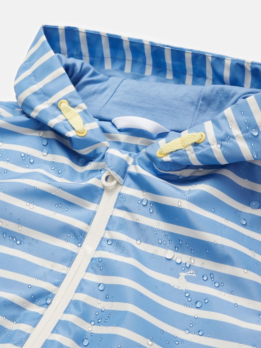 Windbreaker Blue/White Waterproof Raincoat - RUTHERFORD & Co