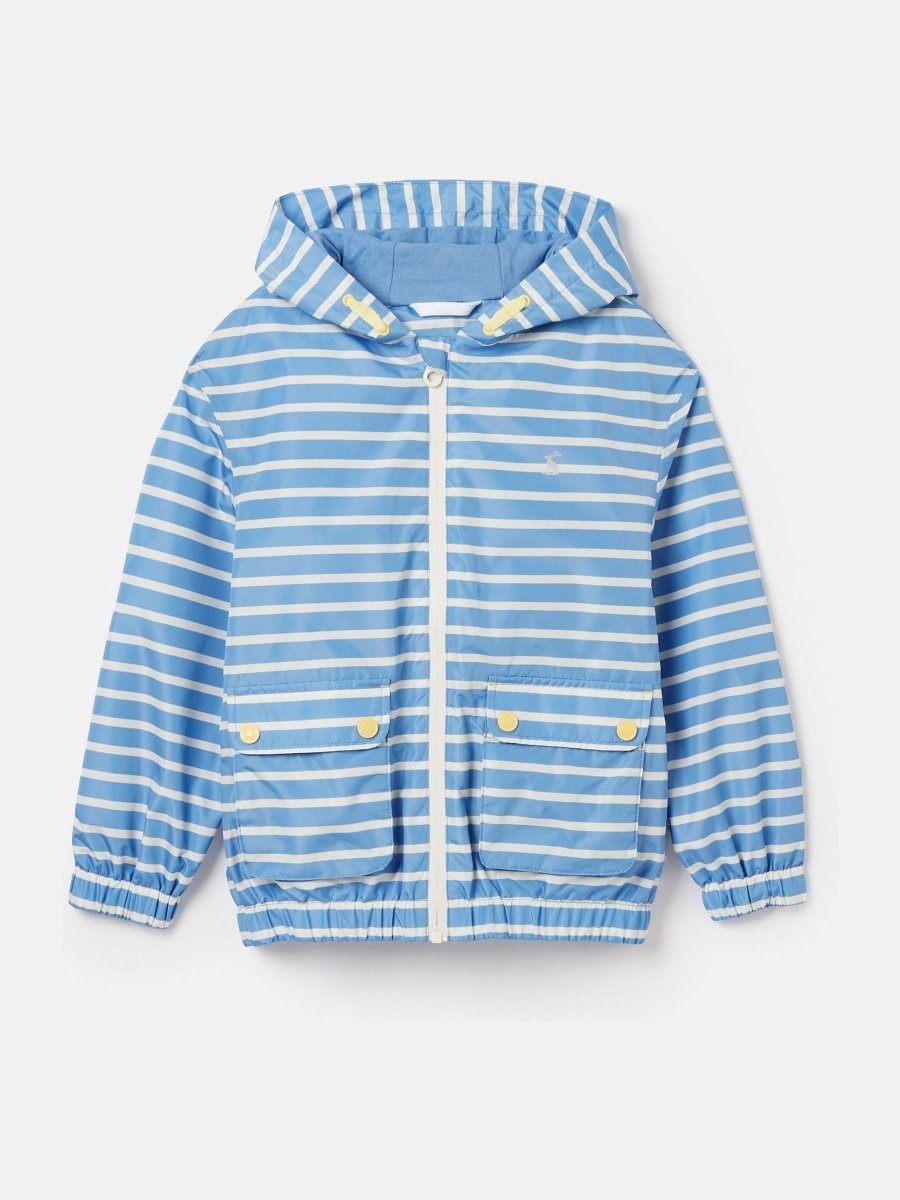 Windbreaker Blue/White Waterproof Raincoat - RUTHERFORD & Co