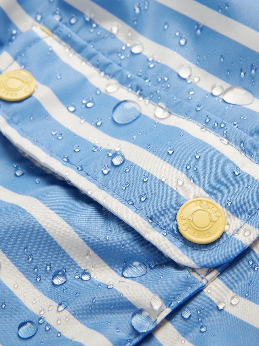 Windbreaker Blue/White Waterproof Raincoat - RUTHERFORD & Co