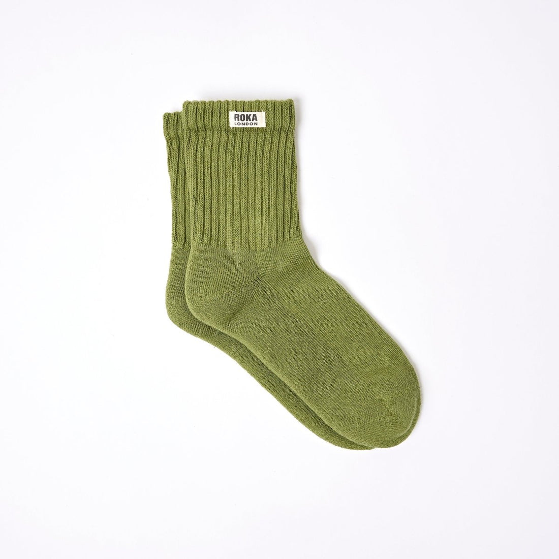 Windsor Crew Socks for Men in Avocado - RUTHERFORD & Co