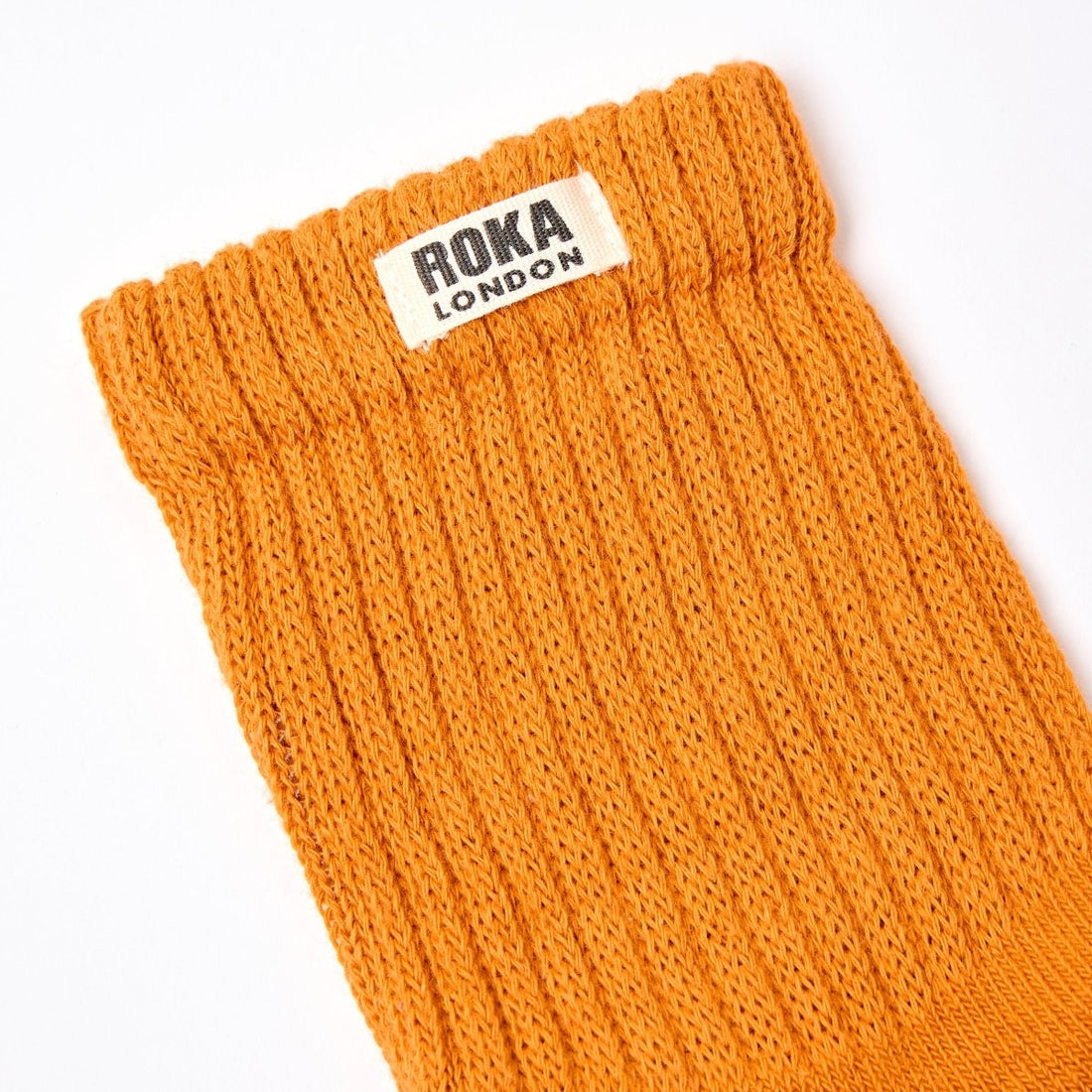Windsor Crew Socks for Men in Burnt Orange - RUTHERFORD & Co