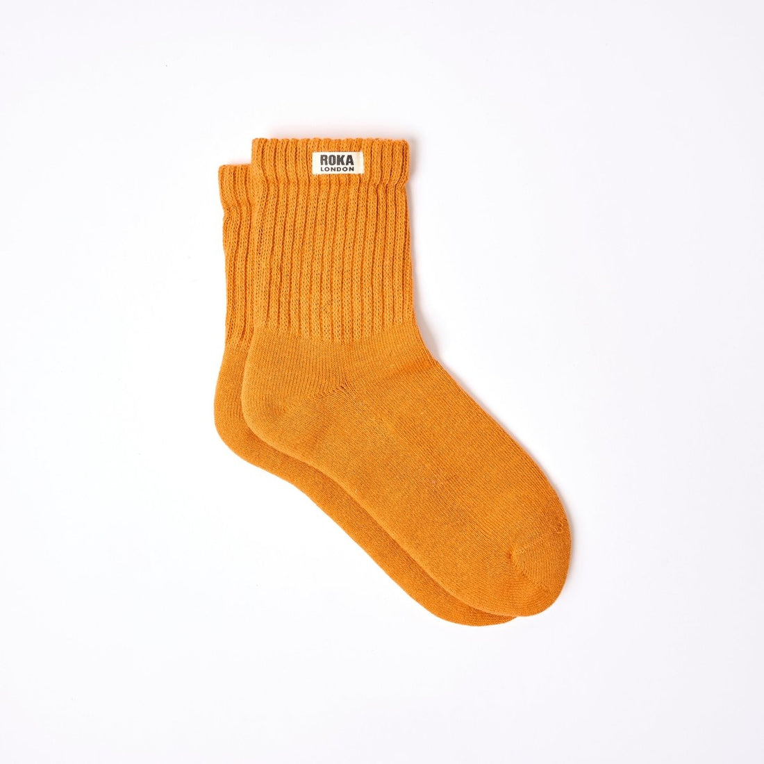 Windsor Crew Socks for Men in Burnt Orange - RUTHERFORD & Co