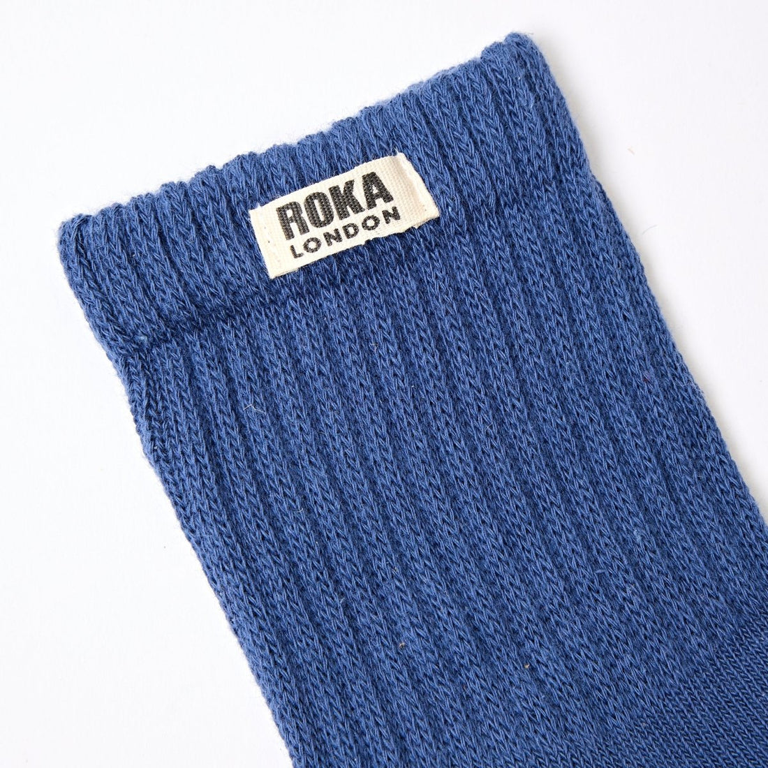 Windsor Crew Socks for Men in Coastal Blue - RUTHERFORD & Co