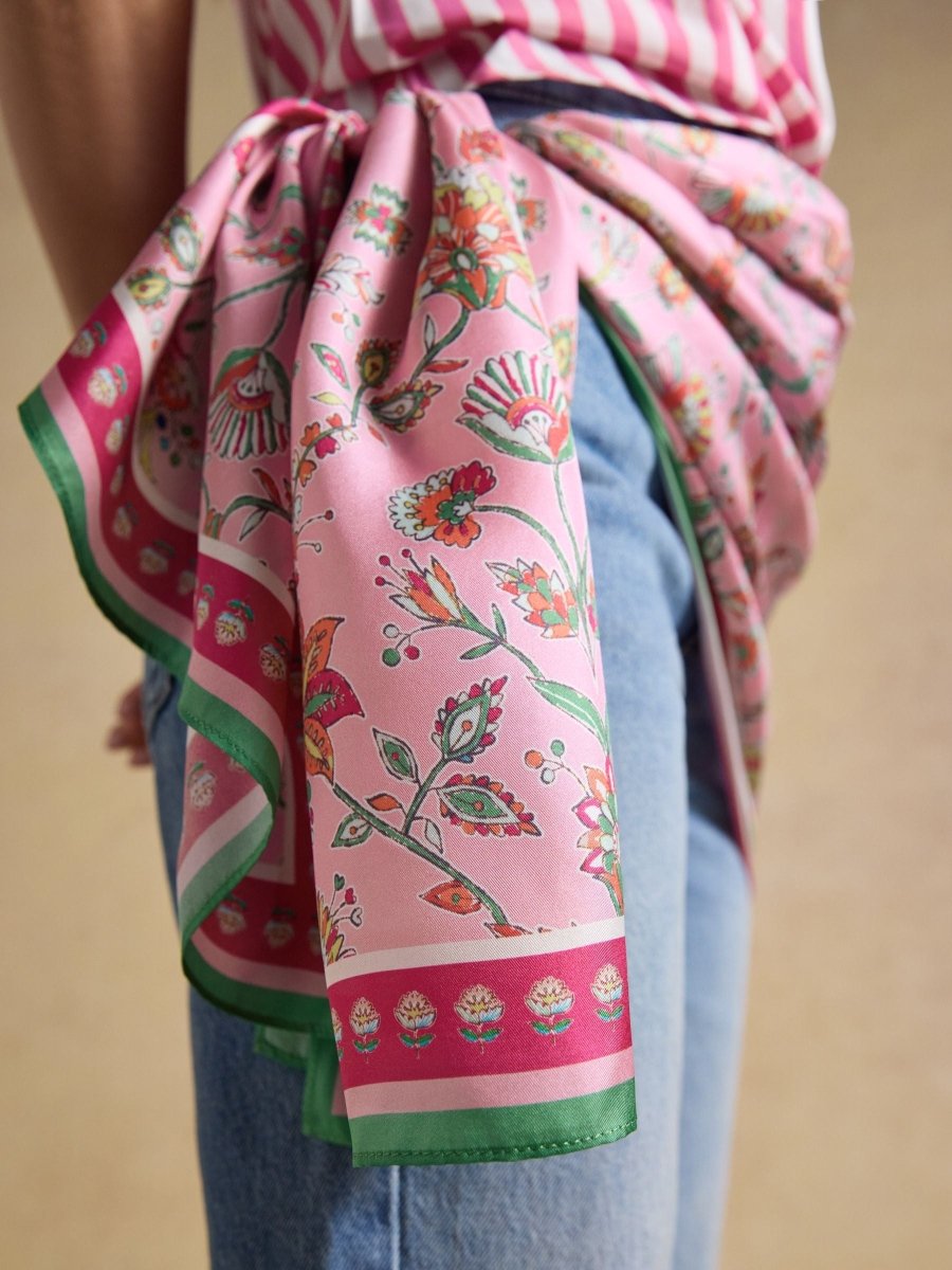 Windsor Pink Silk Scarf - RUTHERFORD & Co
