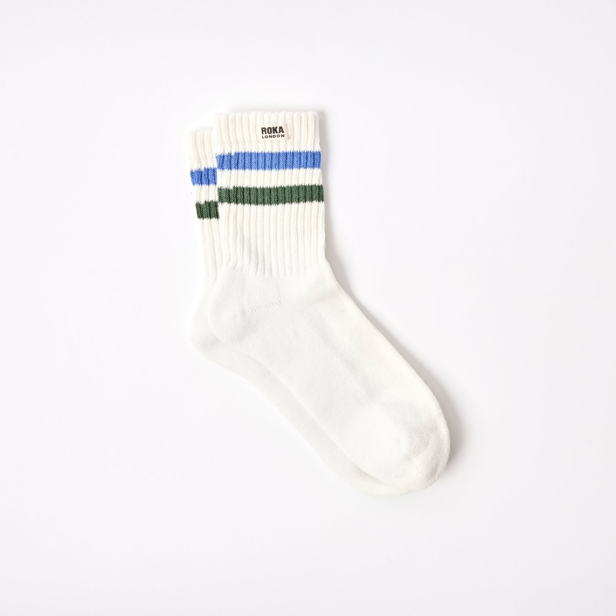 Windsor Stripe Crew Socks for Men - RUTHERFORD & Co
