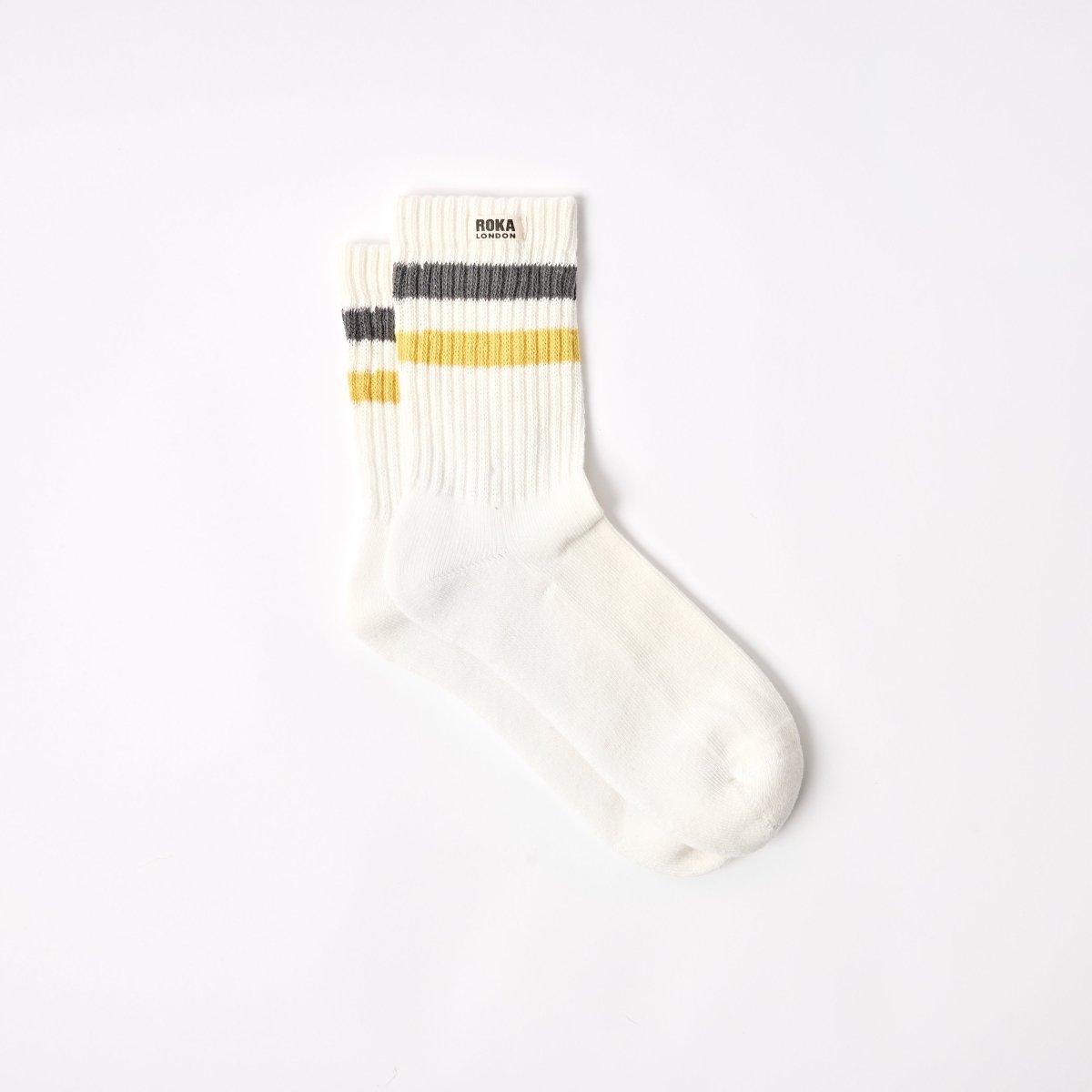 Windsor Stripe Crew Socks for Men - RUTHERFORD & Co