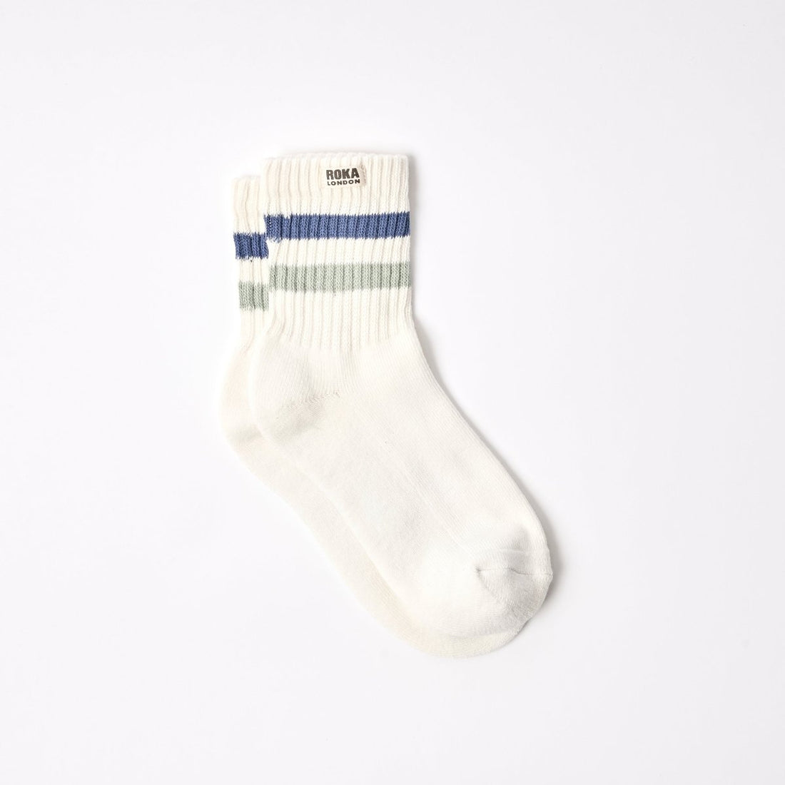 Windsor Stripe Crew Socks for Women - RUTHERFORD & Co