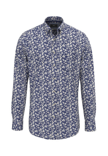 Winter Flower Print, Button Down Shirt - RUTHERFORD & Co