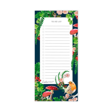 Winter Robin Magnetic To Do List Pad by Lola Design - RUTHERFORD & Co