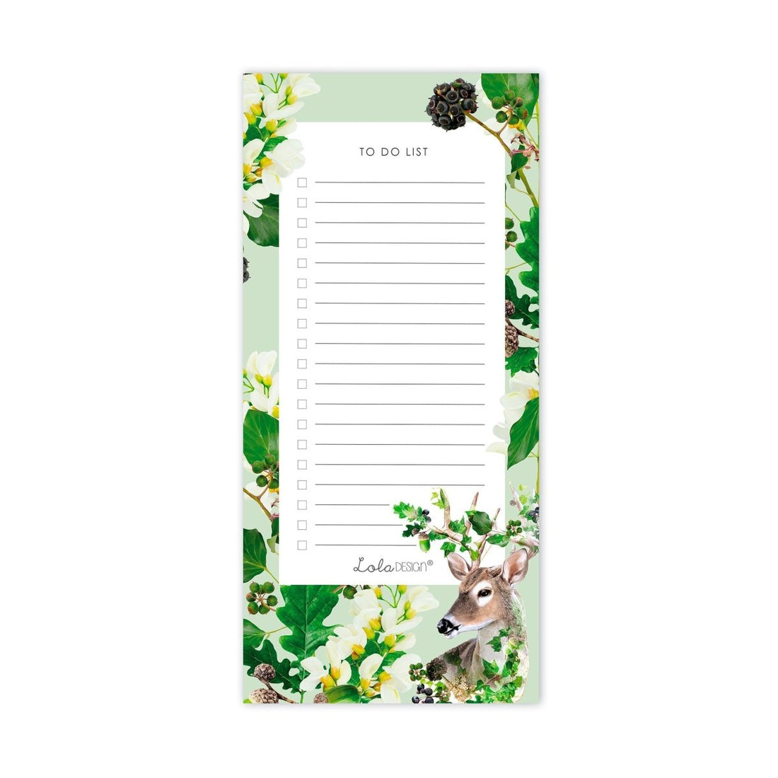 Winter Stag Magnetic To Do List Pad by Lola Design - RUTHERFORD & Co
