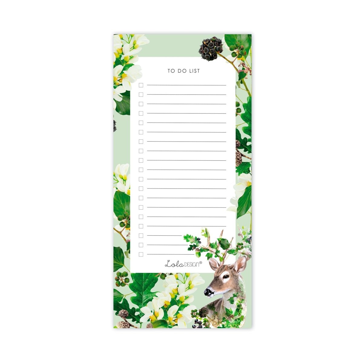 Winter Stag Magnetic To Do List Pad by Lola Design - RUTHERFORD & Co