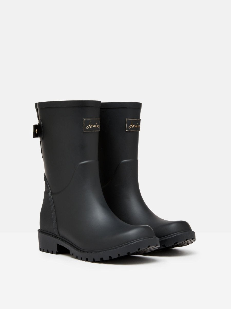 Wistow Black Mid Height Wellies - RUTHERFORD & Co