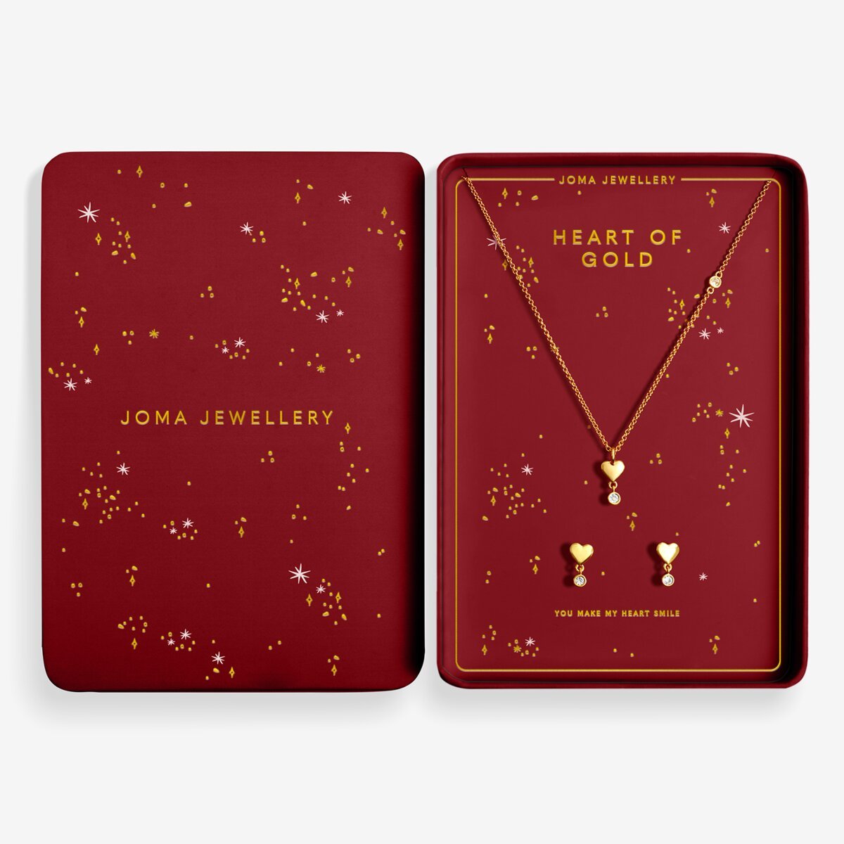With Love 'Heart of Gold' Necklace and Earrings Set - RUTHERFORD & Co