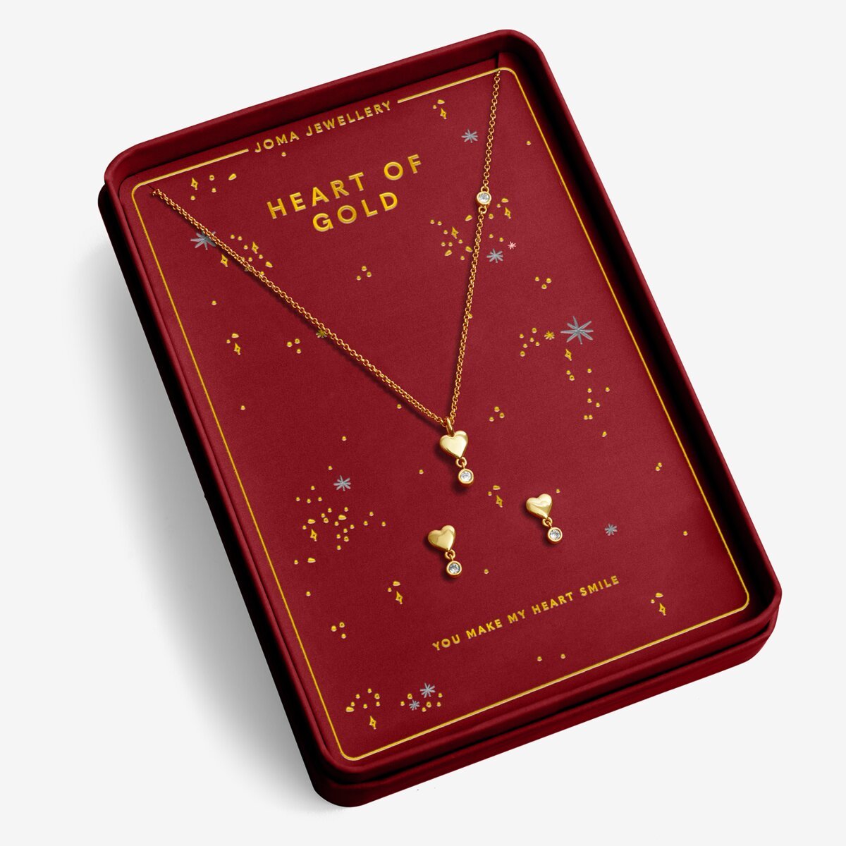 With Love 'Heart of Gold' Necklace and Earrings Set - RUTHERFORD & Co