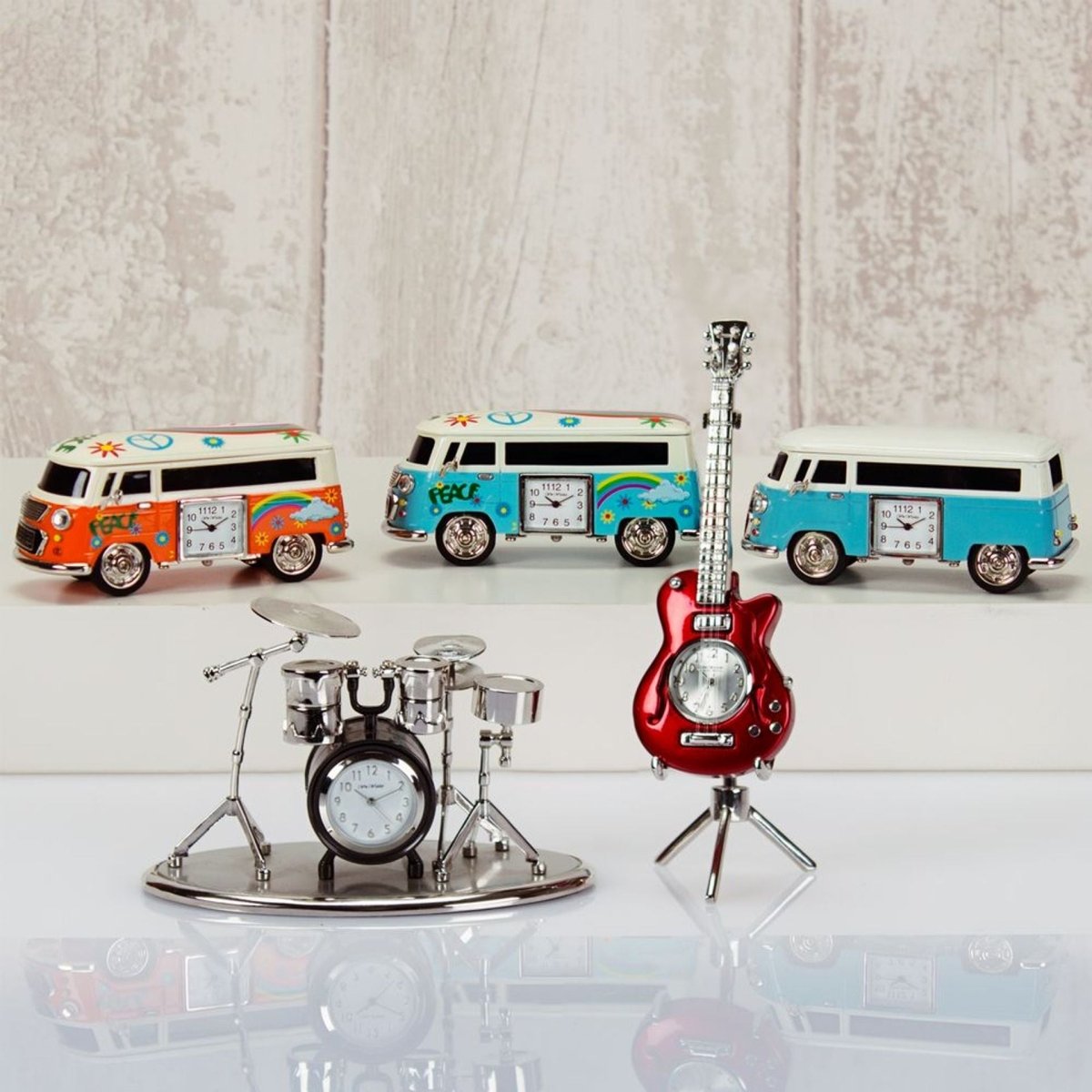 Wm.Widdop Miniature Clock Camper Van Blue - RUTHERFORD & Co