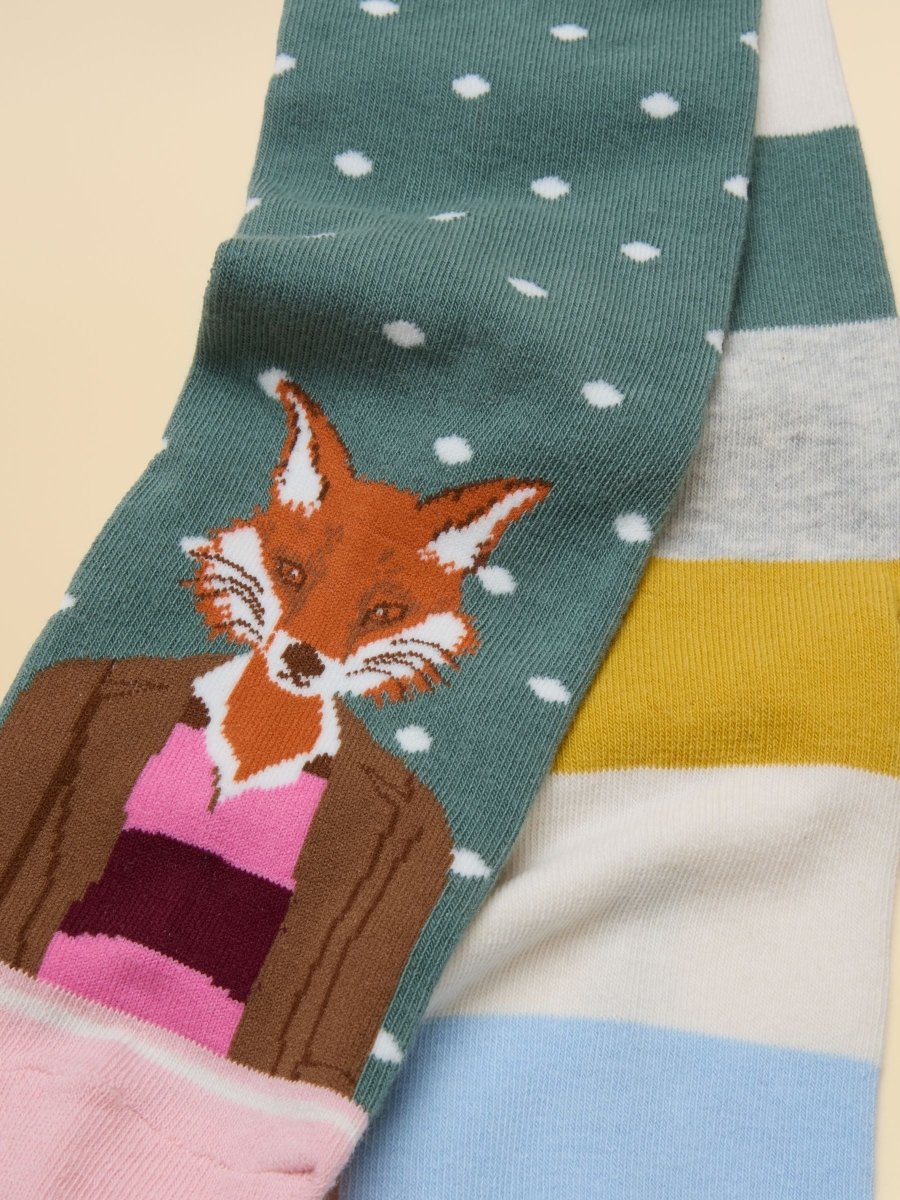 Women's Everyday Green Jonty Cotton Blend Socks 2 Pack (size 4-8) - RUTHERFORD & Co