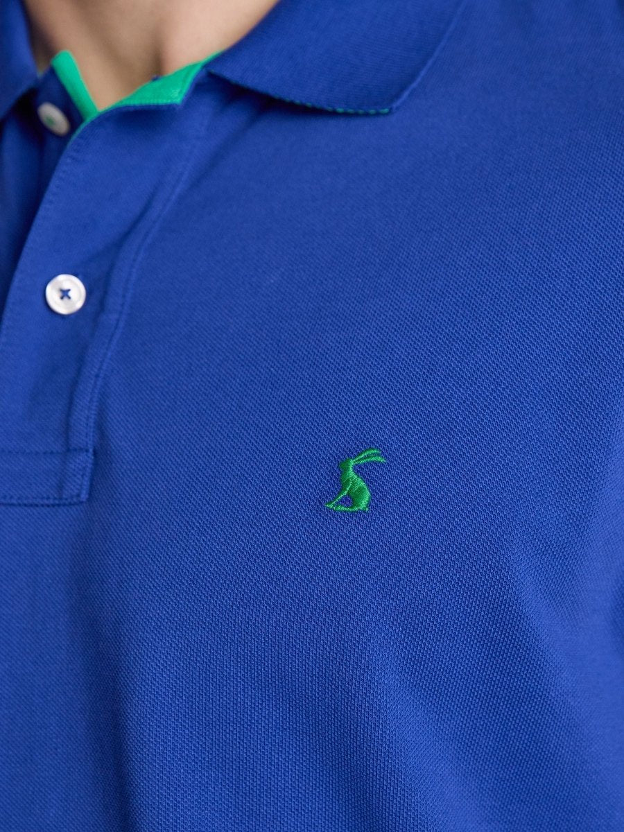 Woody Bright Blue Cotton Pique Polo Shirt - RUTHERFORD & Co