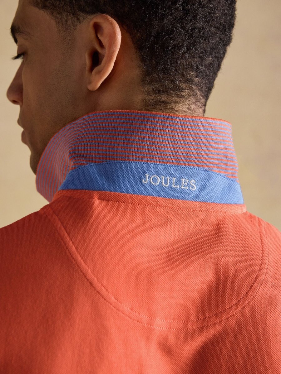 Woody Bright Orange Cotton Pique Polo Shirt - RUTHERFORD & Co