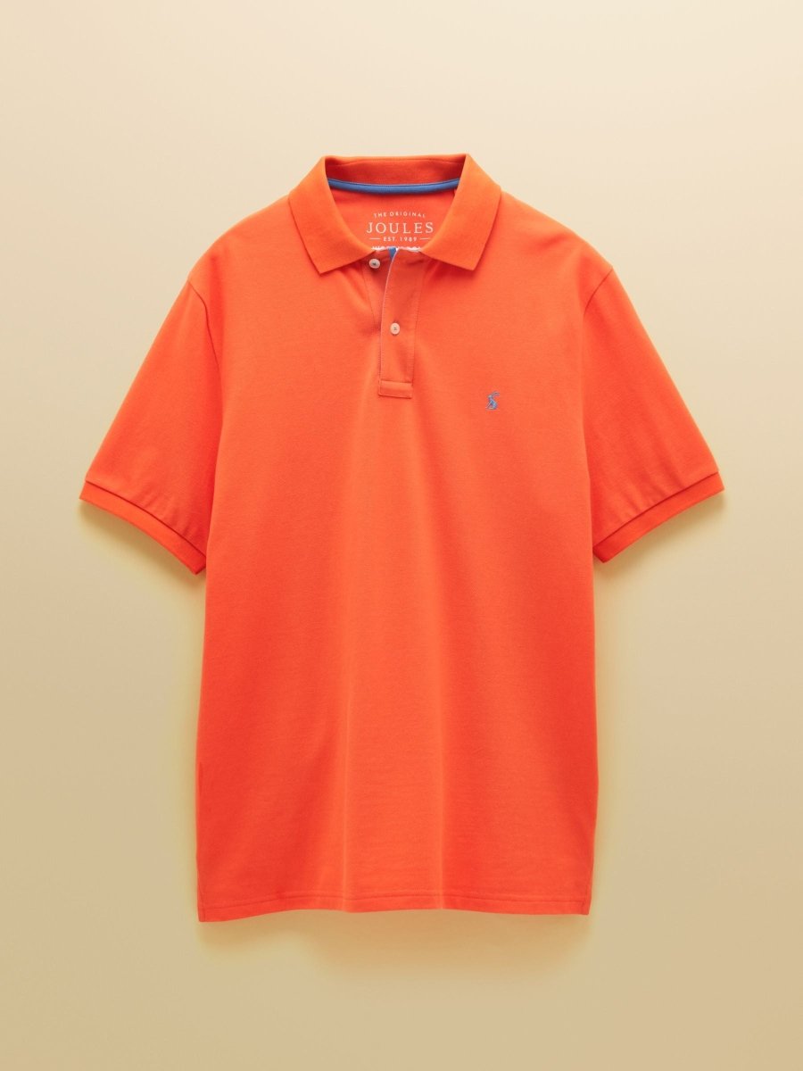 Woody Bright Orange Cotton Pique Polo Shirt - RUTHERFORD & Co