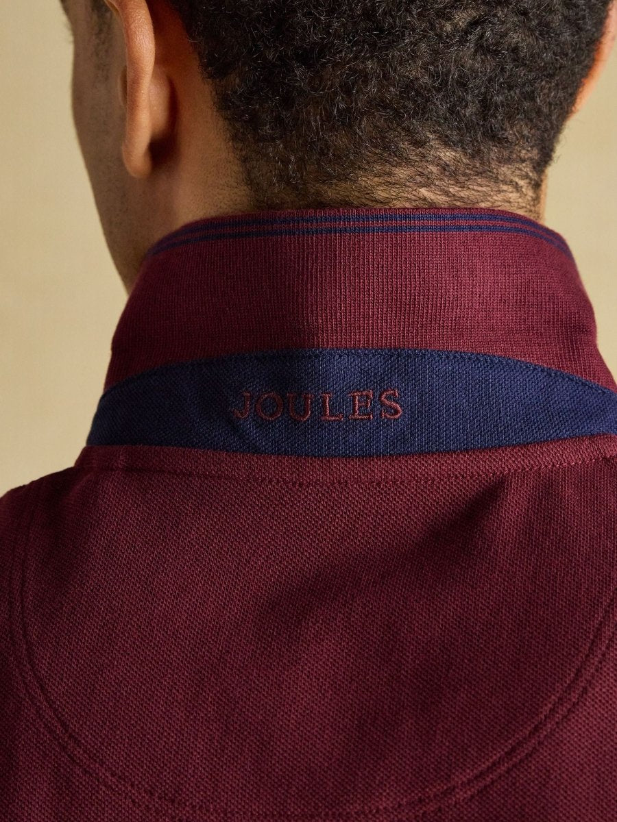 Woody Burgundy Cotton Pique Polo Shirt - RUTHERFORD & Co