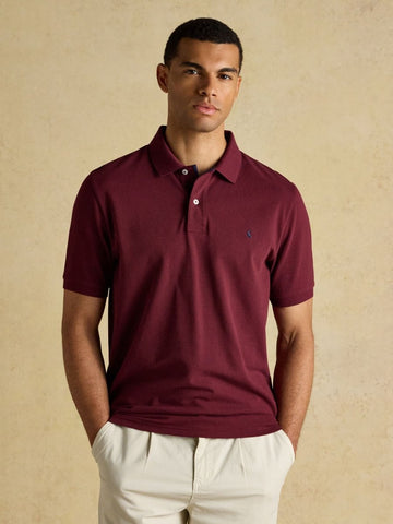 Woody Burgundy Cotton Pique Polo Shirt - RUTHERFORD & Co