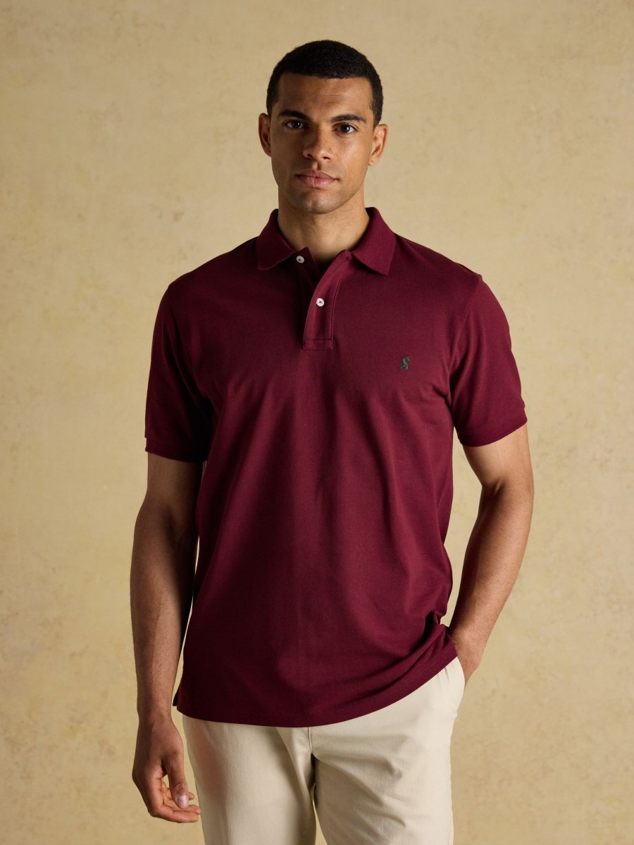 Woody Burgundy Red Cotton Pique Polo Shirt - RUTHERFORD & Co