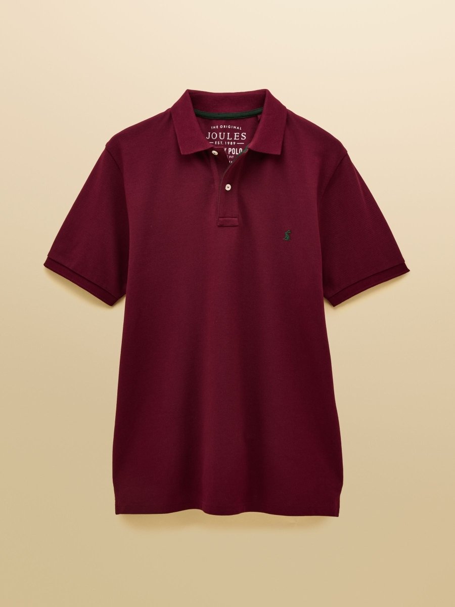 Woody Burgundy Red Cotton Pique Polo Shirt - RUTHERFORD & Co