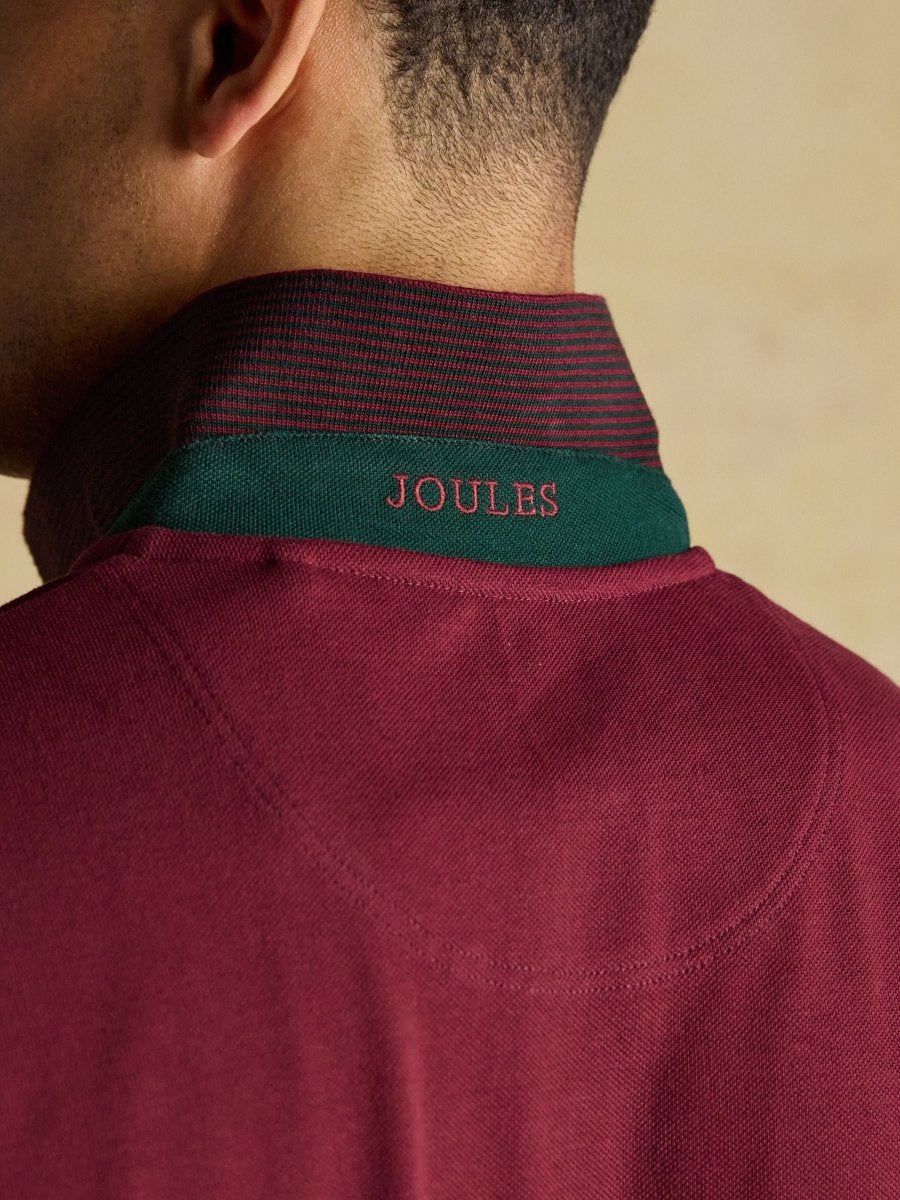 Woody Burgundy Red Cotton Pique Polo Shirt - RUTHERFORD & Co