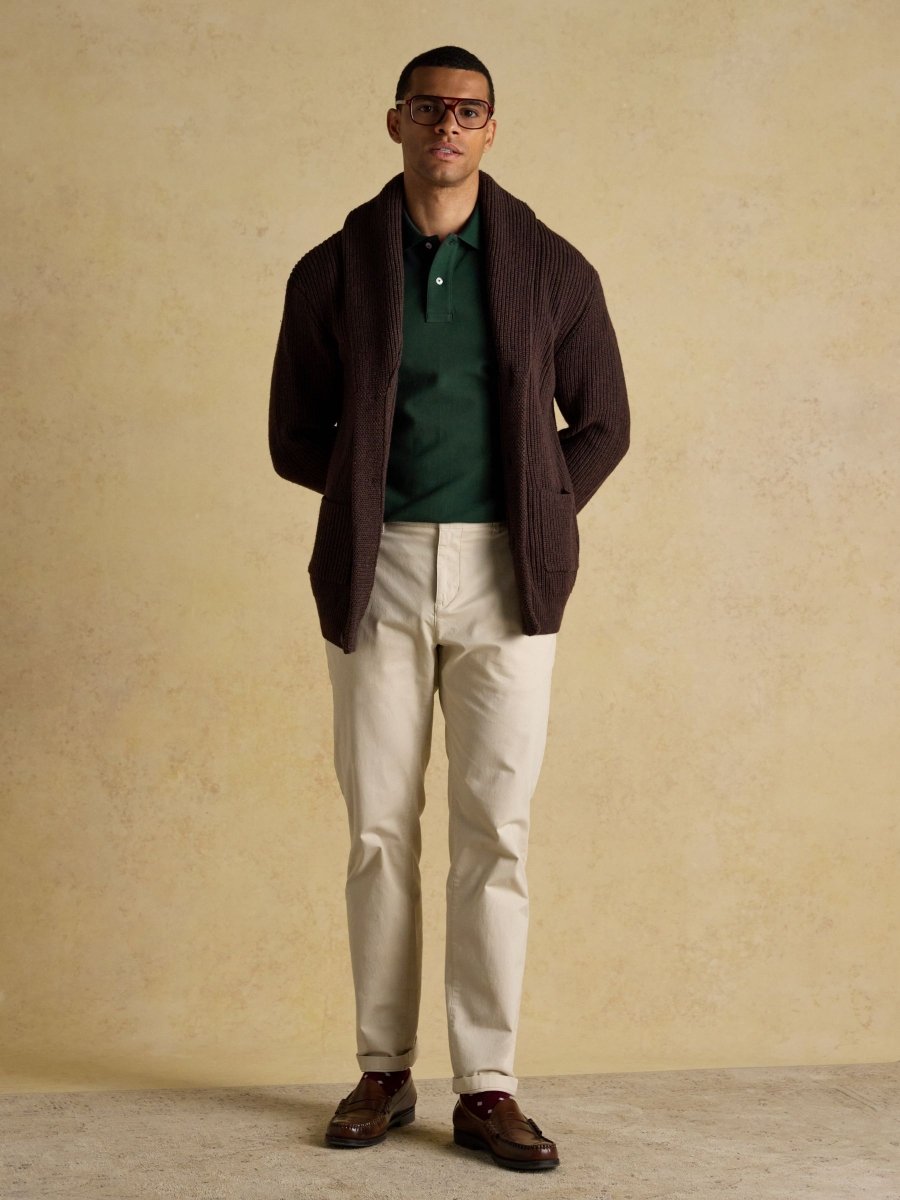 Woody Dark Green Cotton Pique Polo Shirt - RUTHERFORD & Co