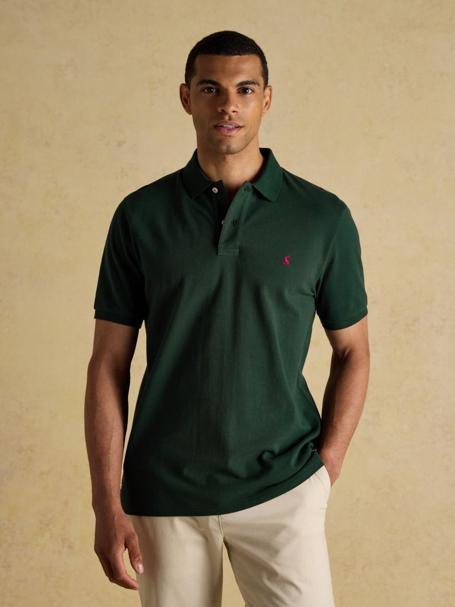 Woody Dark Green Cotton Pique Polo Shirt - RUTHERFORD & Co