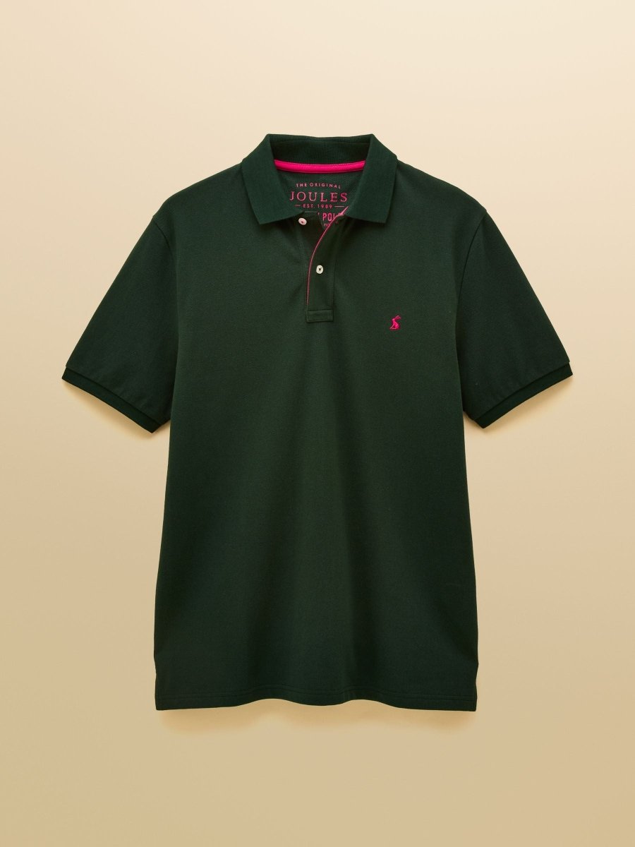 Woody Dark Green Cotton Pique Polo Shirt - RUTHERFORD & Co
