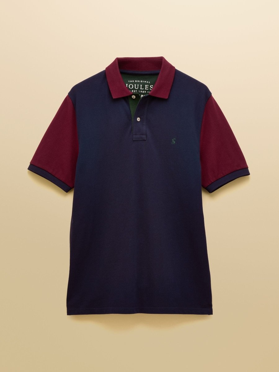 Woody Green/Navy Cotton Pique Polo Shirt - RUTHERFORD & Co