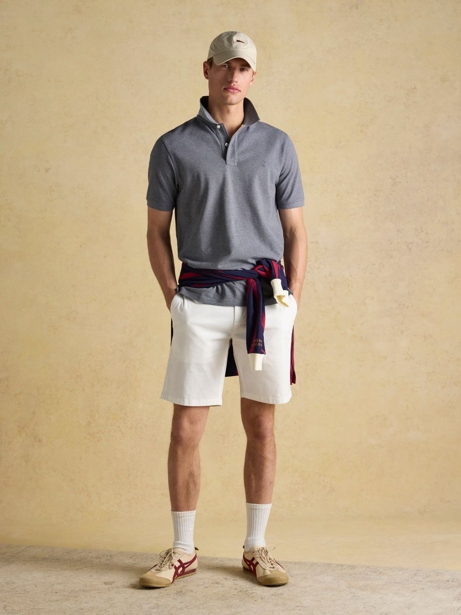 Woody Grey Cotton Pique Polo Shirt - RUTHERFORD & Co