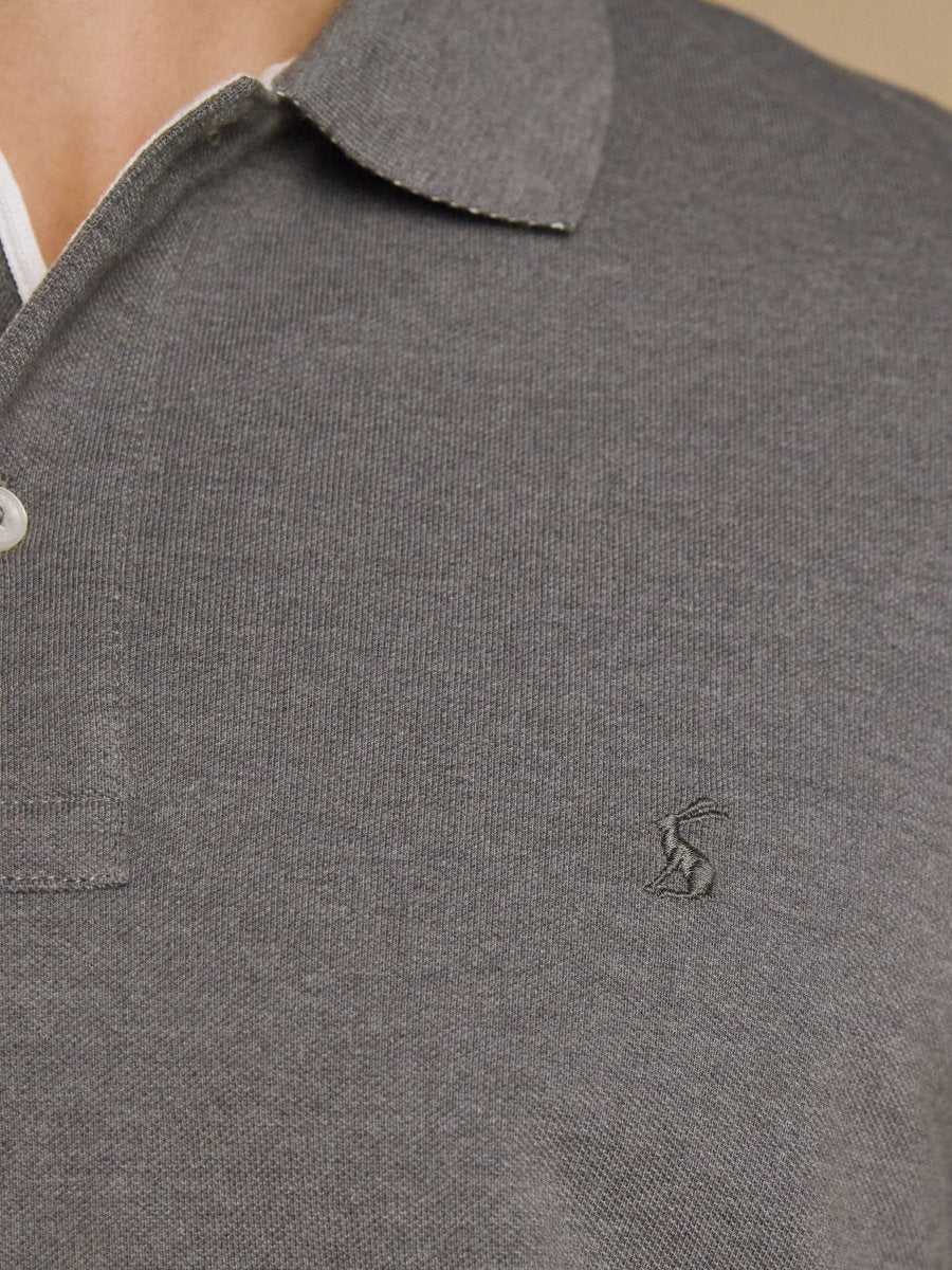 Woody Grey Cotton Pique Polo Shirt - RUTHERFORD & Co