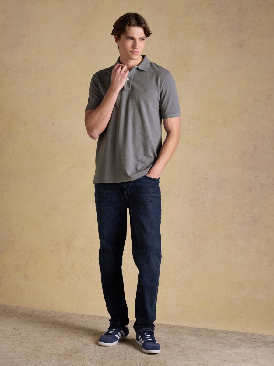 Woody Grey Cotton Pique Polo Shirt - RUTHERFORD & Co
