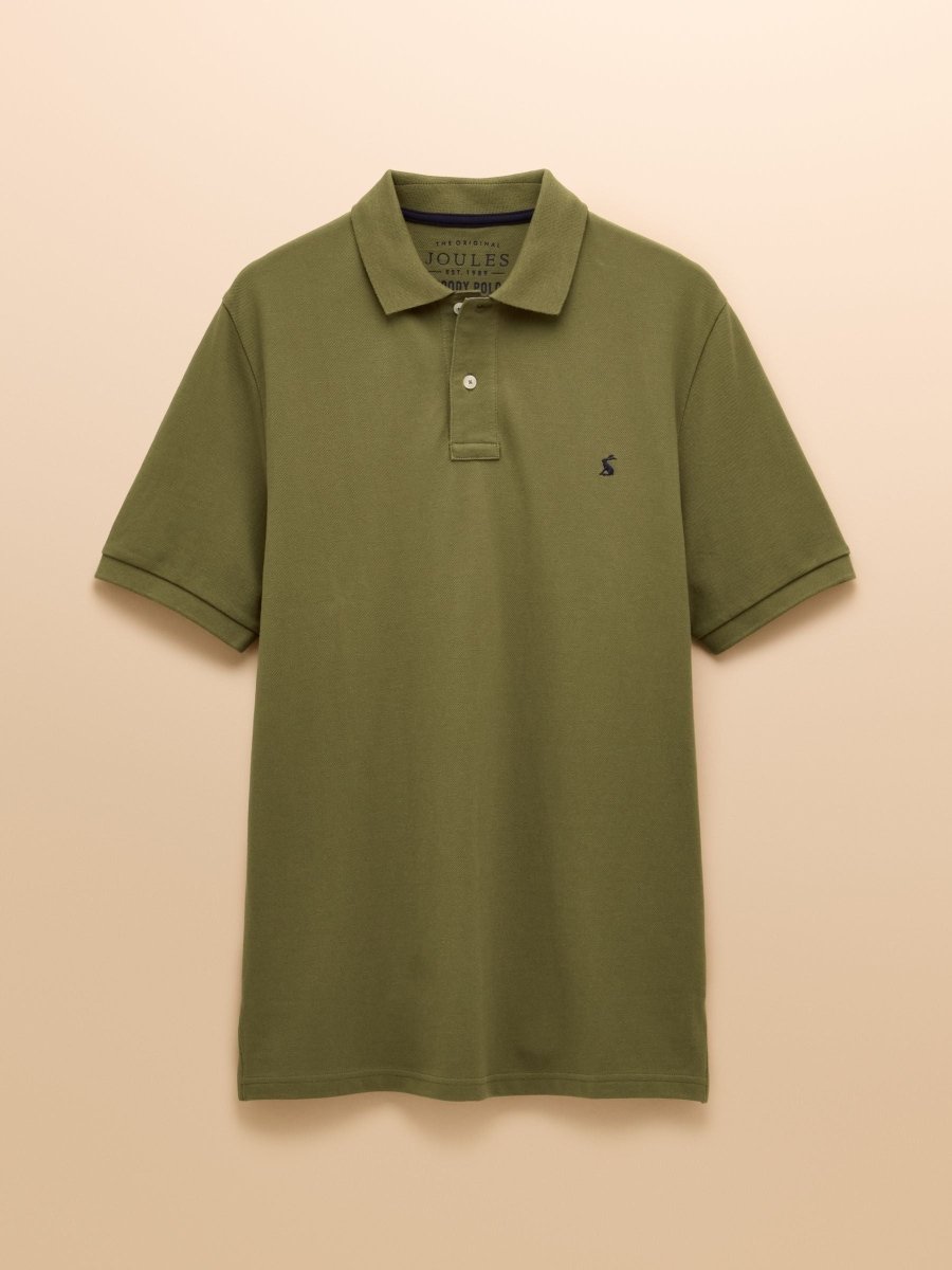 Woody Khaki Green Cotton Pique Polo Shirt - RUTHERFORD & Co